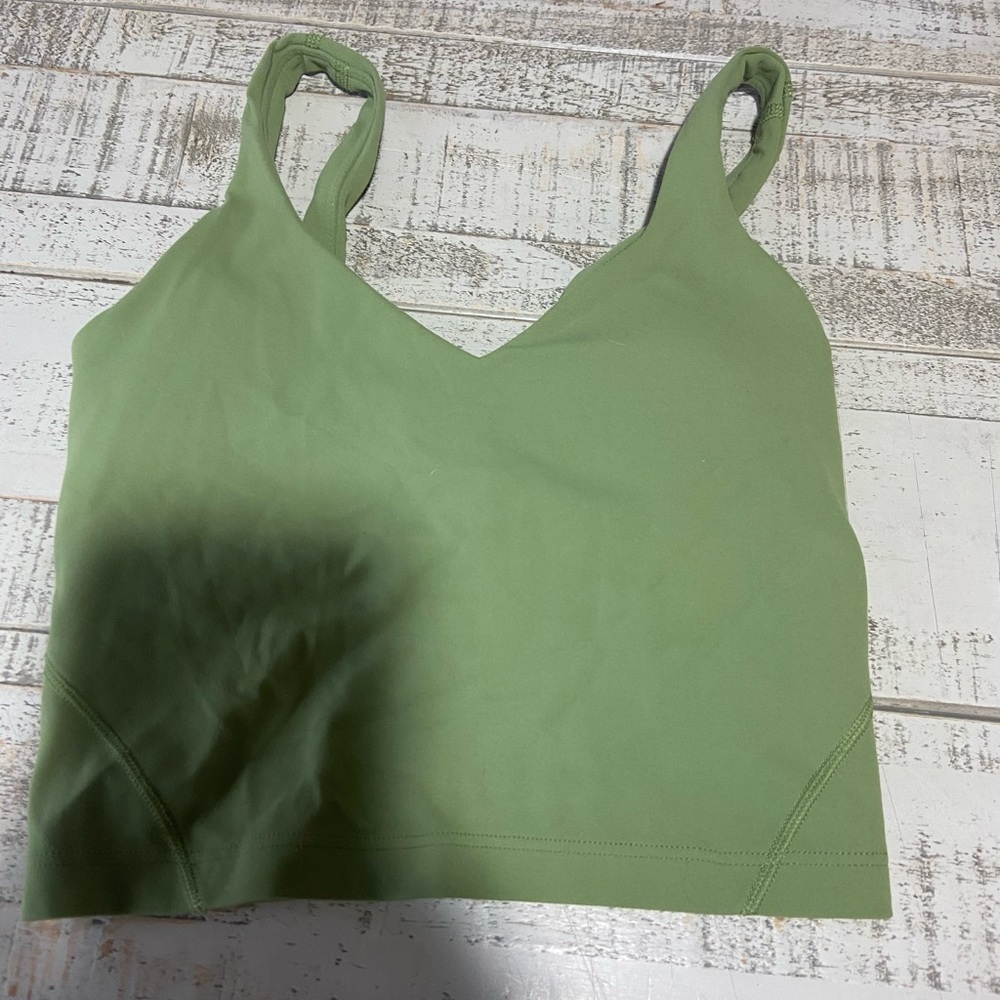 Lululemon Align sports bra. Size 0 army green